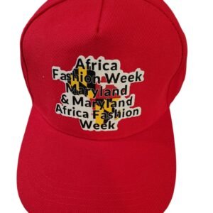 RED AFROCENTRIC HANDMADE FACE CAP