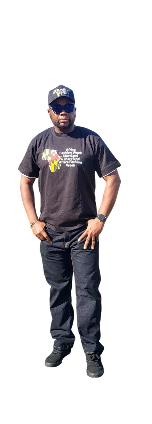 BLACK AFROCENTRIC HANDMADE T-SHIRT - Image 2